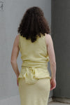 BASERANGE linen vest TODY-SL-SP24 green and yellow